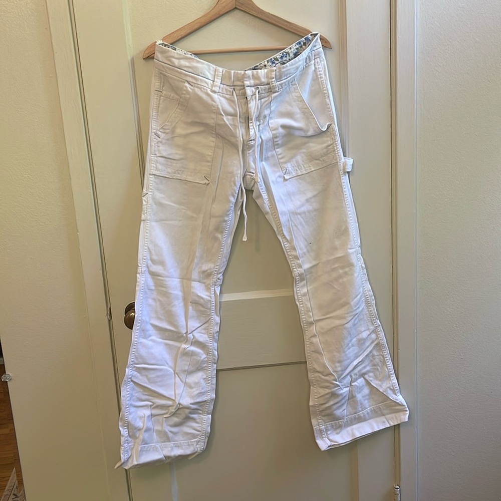 Free People White Cargo Pants - Women’s 10